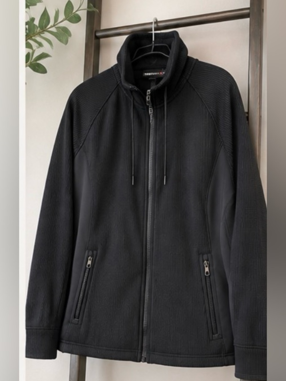 Swiss Tech Black Lightweight Zip-Up Shirt Jacket
